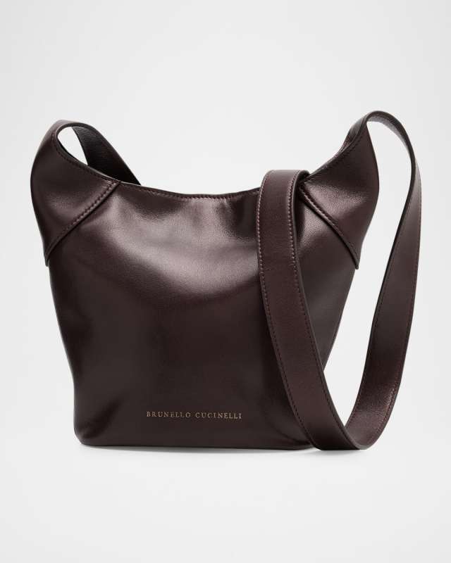 Medium Monili Leather Bucket Bag